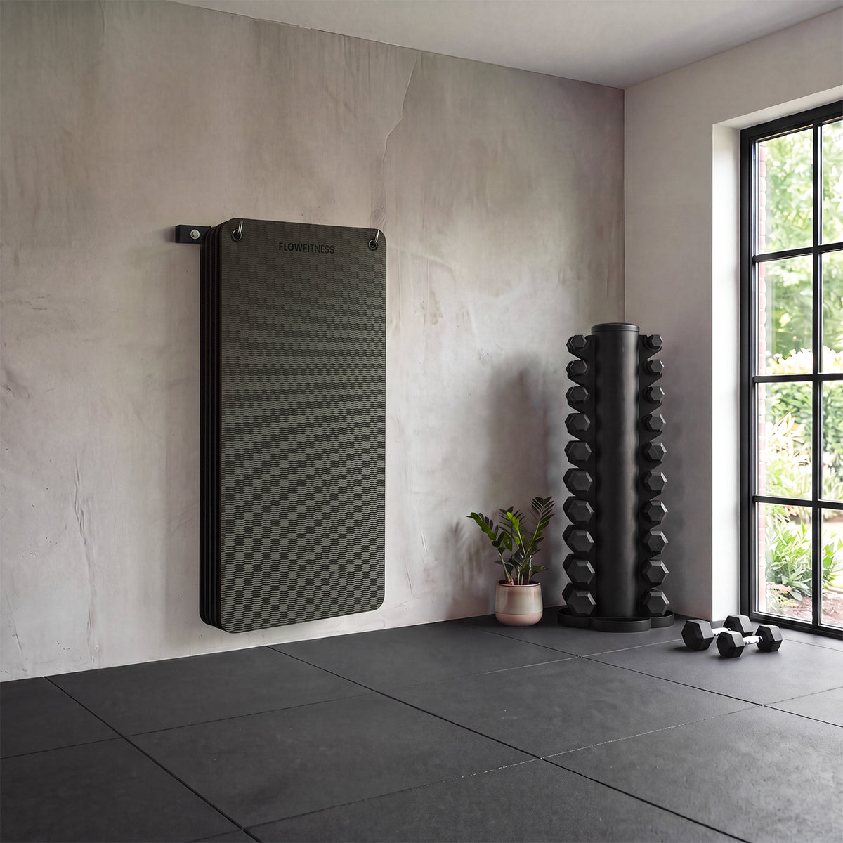 Flow Fitness Wandmontierter Ständer für Fitnessmatten