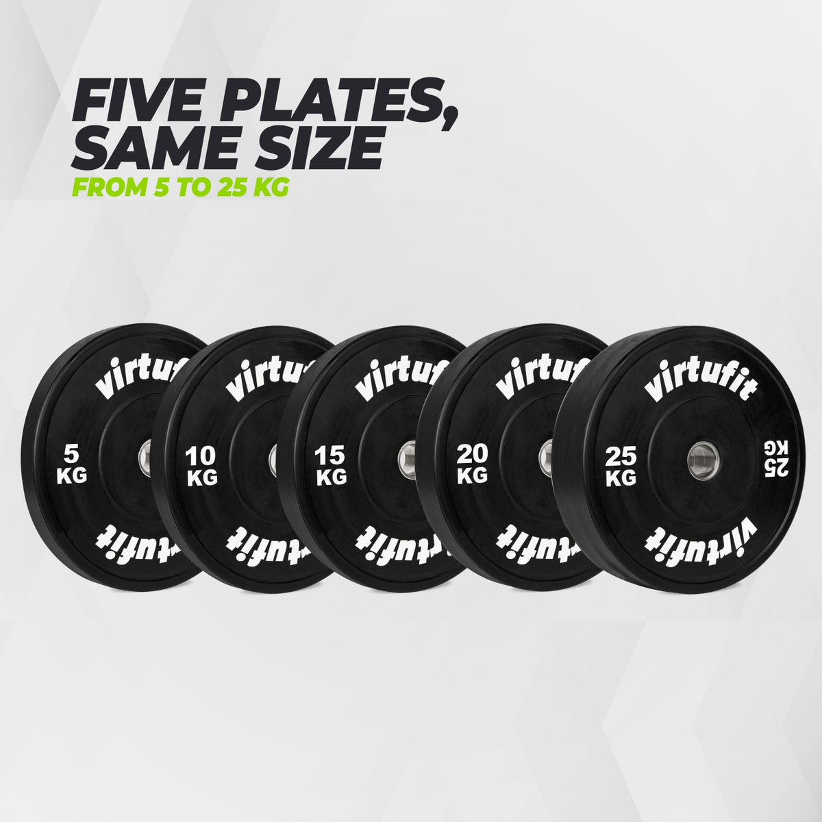 VirtuFit Bumper Plate - Olympische Hantelscheibe aus Gummi - 50 mm - 25 kg
