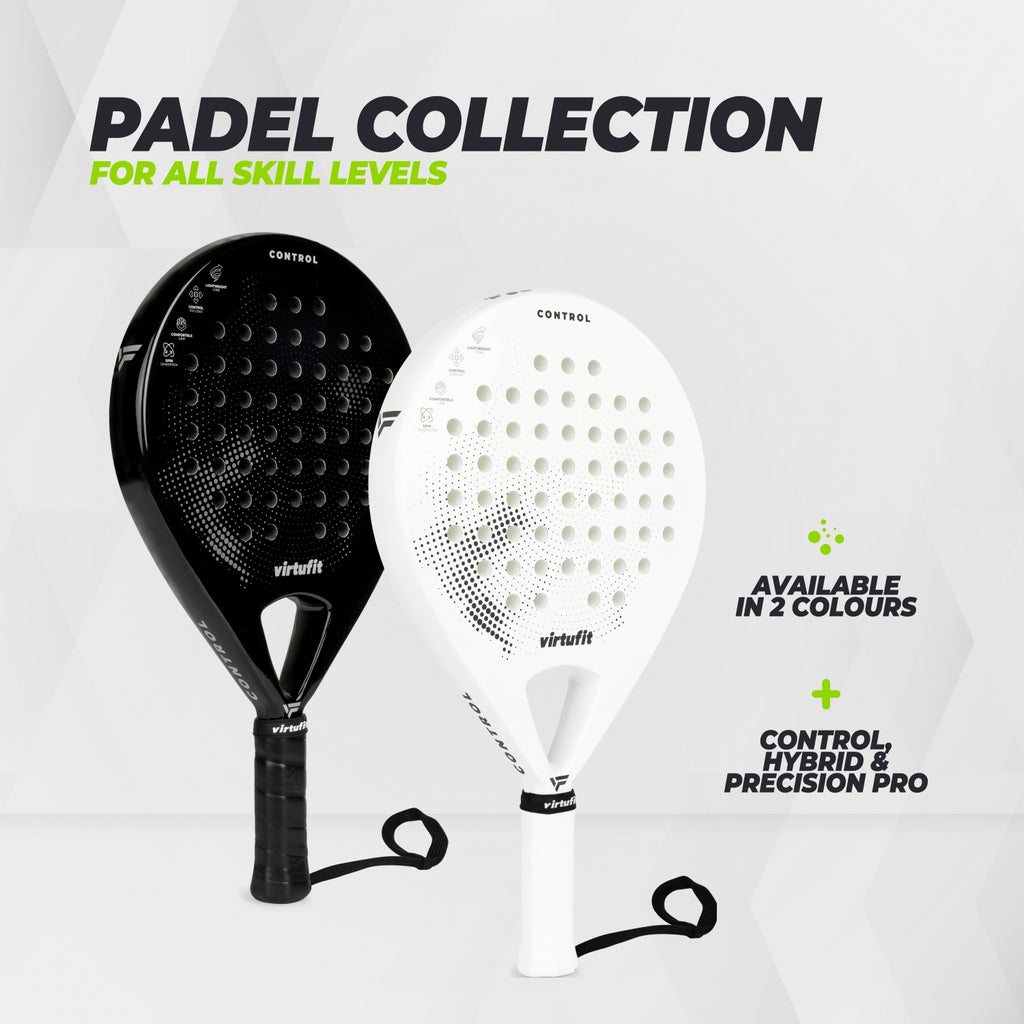 VirtuFit Control Padel Schläger - Weiß - Schwarz