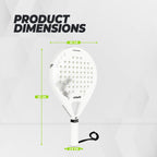 VirtuFit Control Padel Schläger - Weiß - Schwarz