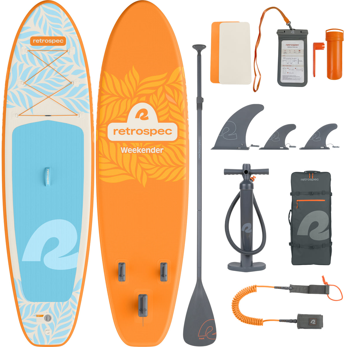 Retrospec Supboard Weekender iSUP - 320 cm - Creamsicle - Zweite Chance