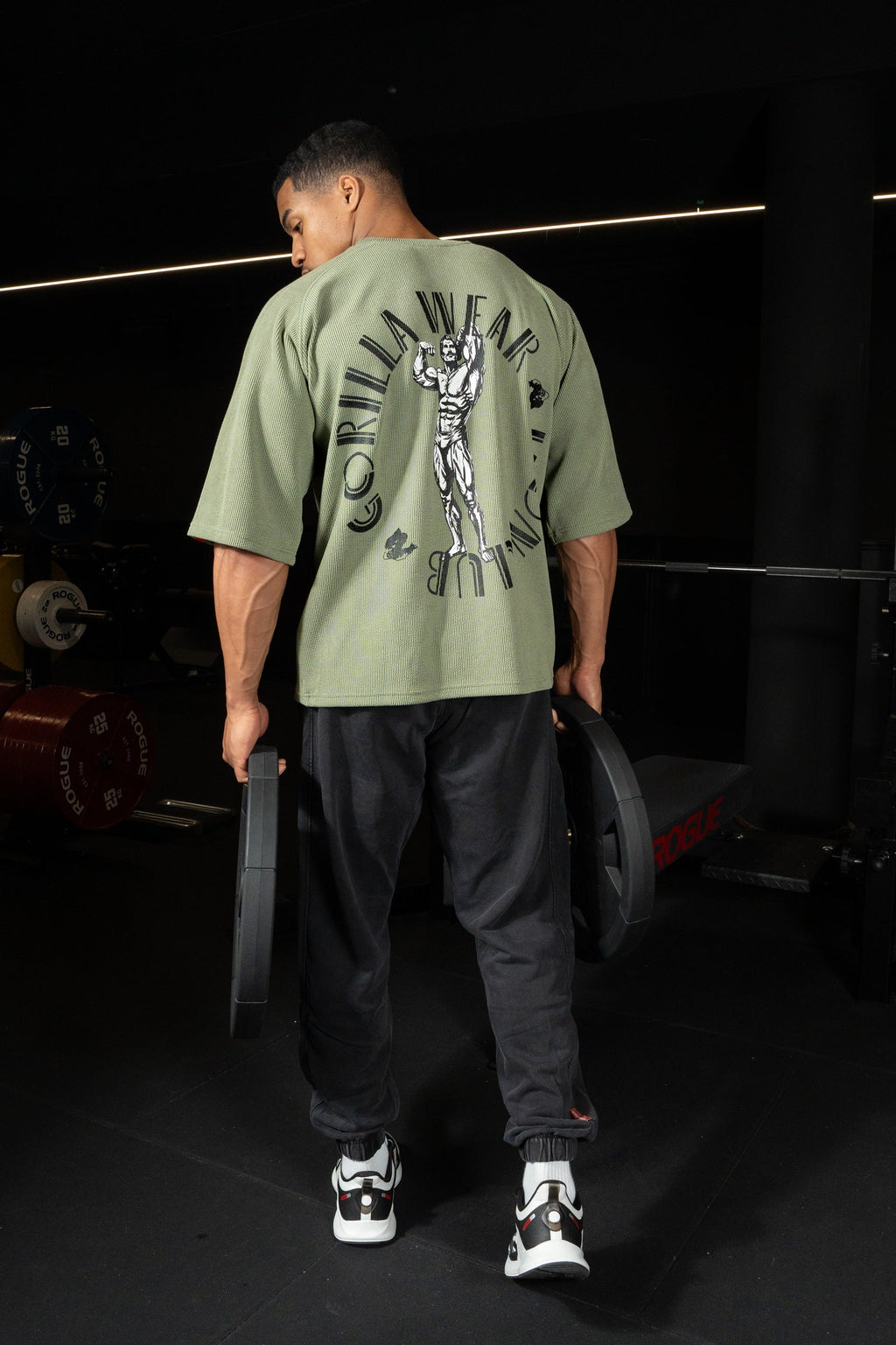 Gorilla Wear Russell Oversized T-shirt - Groen - Aanzicht
