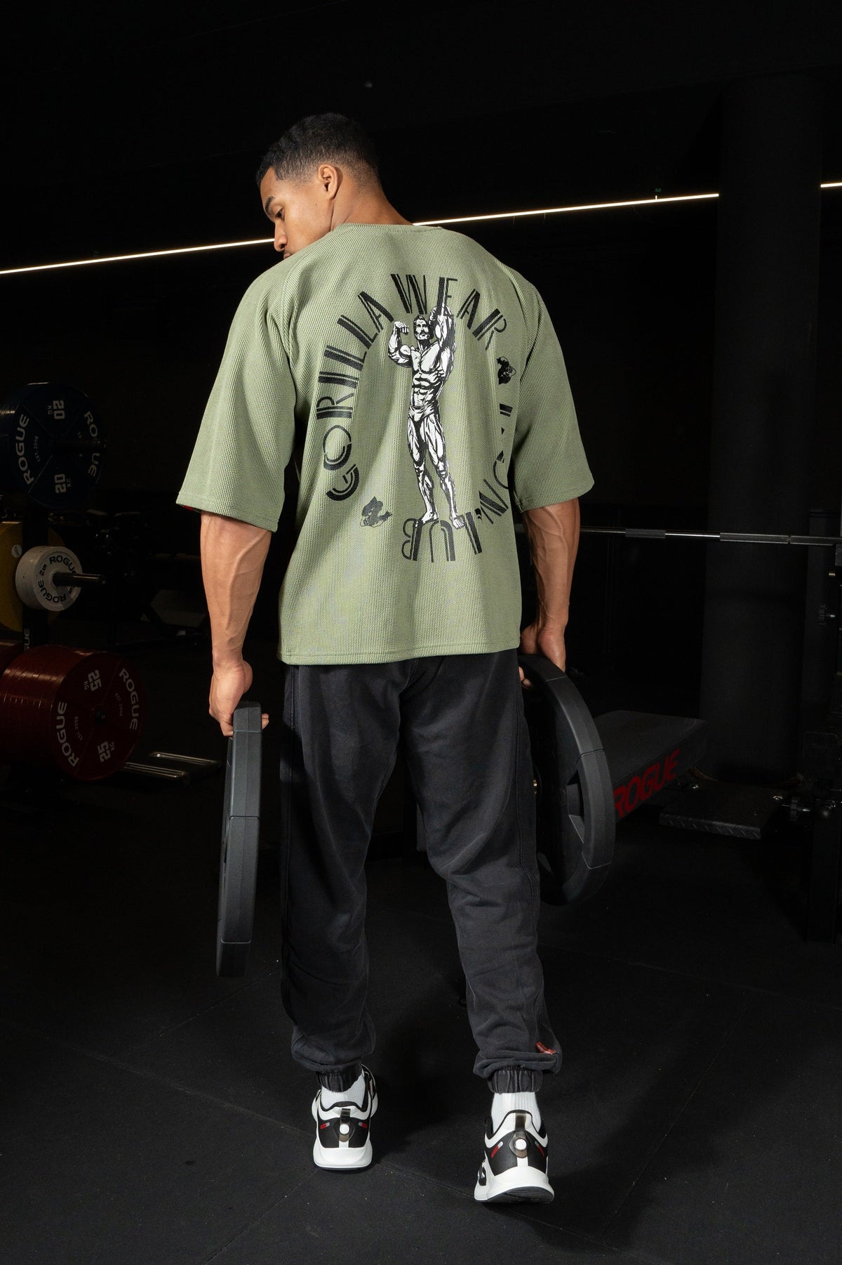 Gorilla Wear Russell Oversized T-shirt - Groen - Aanzicht