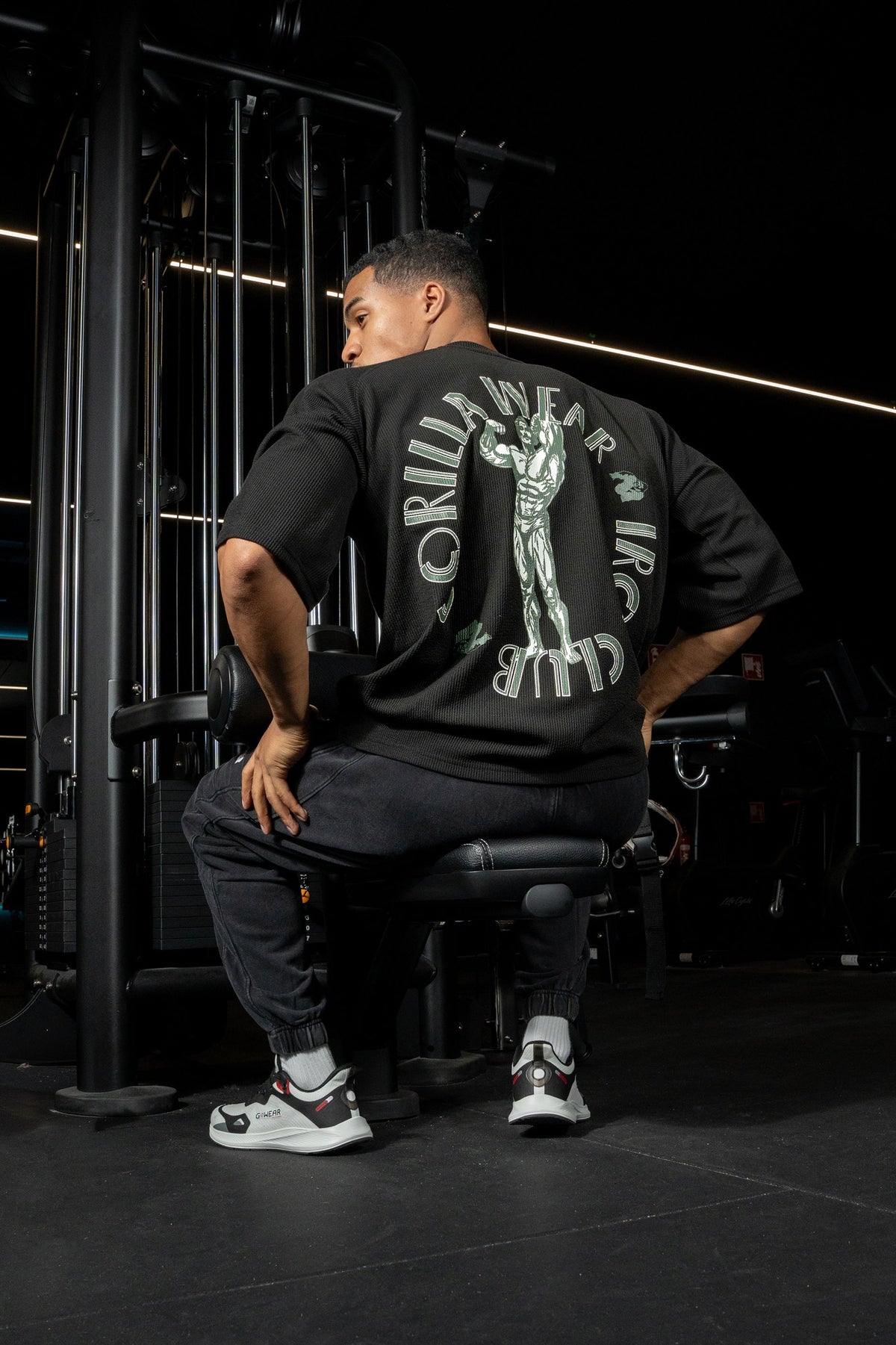 Gorilla Wear Russell Oversized T-shirt - Zwart - Aanzicht