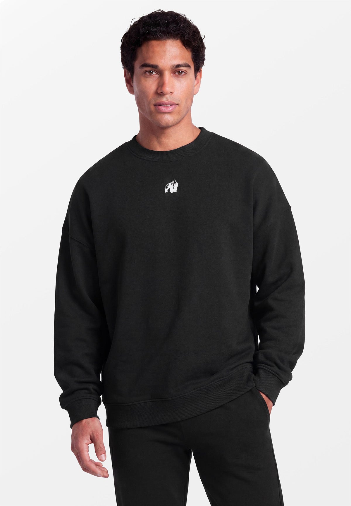 Gorilla Wear Leeds Oversized Sweater - Zwart - Hoofdafbeelding