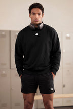 Gorilla Wear Leeds Oversized Sweater - Zwart - Aanzicht