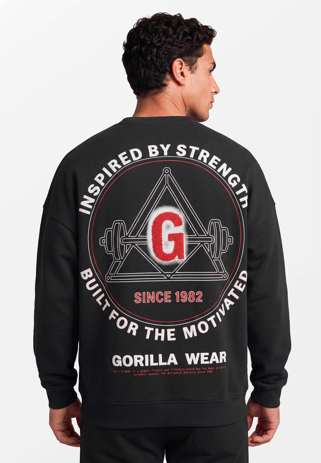 Gorilla Wear Leeds Oversized Sweater - Zwart - Detail