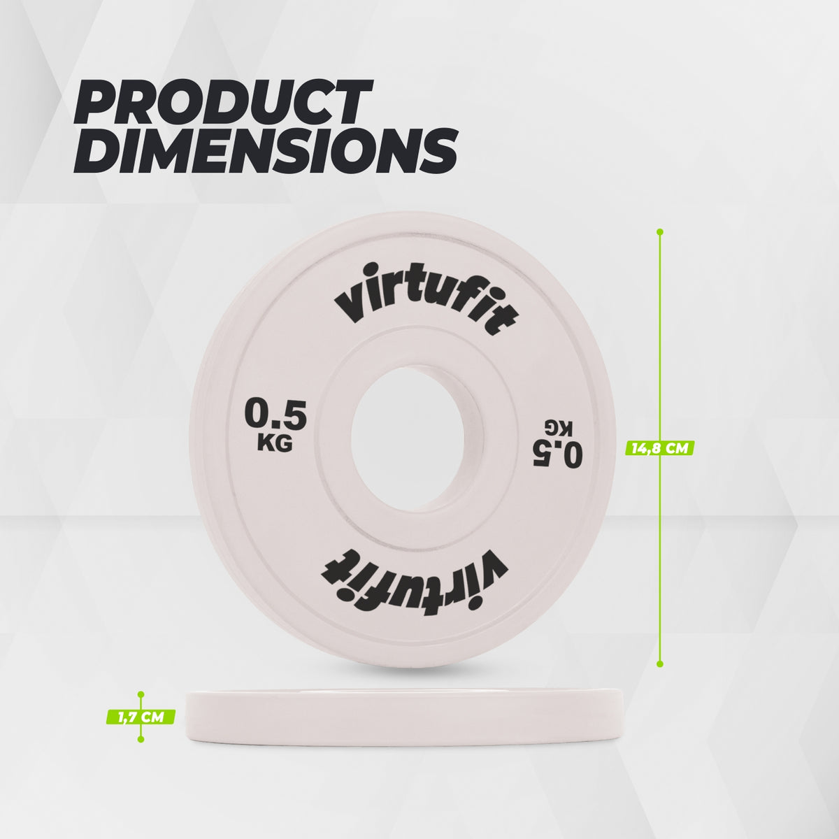 VirtuFit Olympische Fractional Plate - Hantelscheibe - Bumper Plate - 0,5 kg