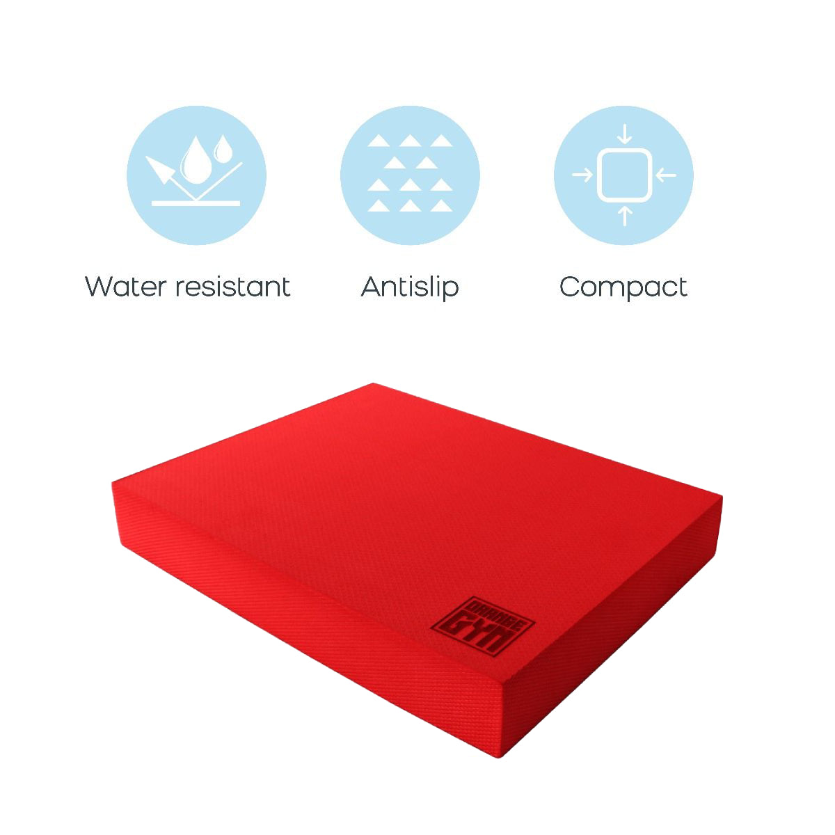 Orange Gym Balance Pad - Fiery Red/Rood - Detail