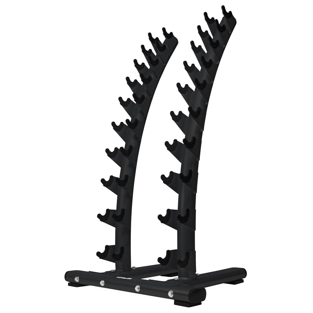 VirtuFit Hantelscheibenständer stehend Deluxe + Hexa Hantelscheiben 1 bis 10 kg
