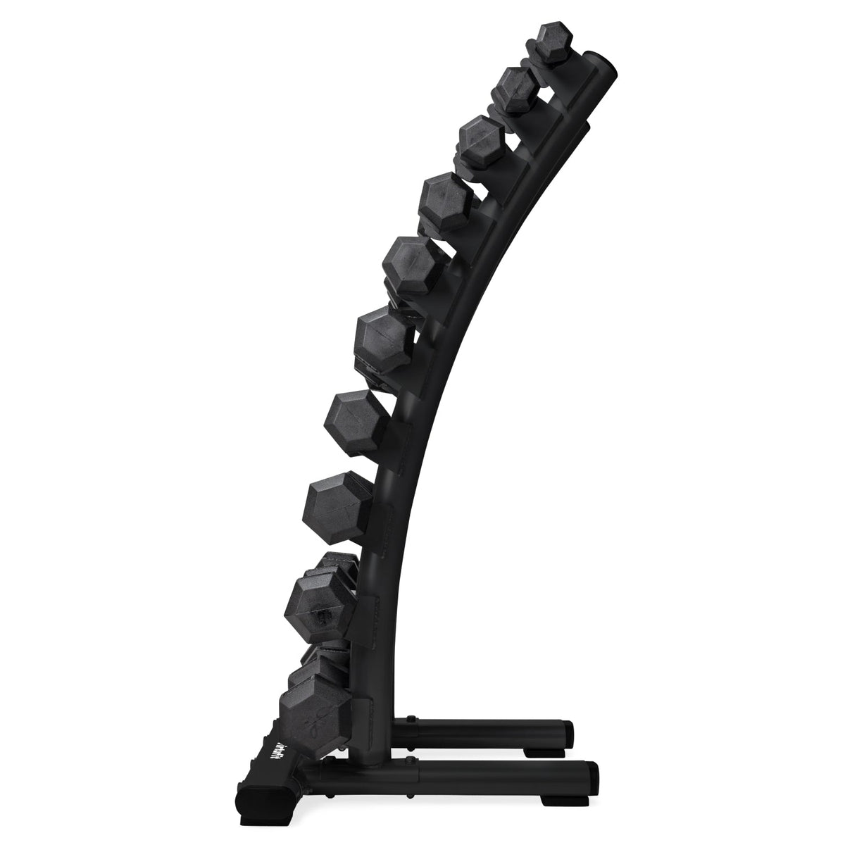 VirtuFit Hantelscheibenständer stehend Deluxe + Hexa Hantelscheiben 1 bis 10 kg