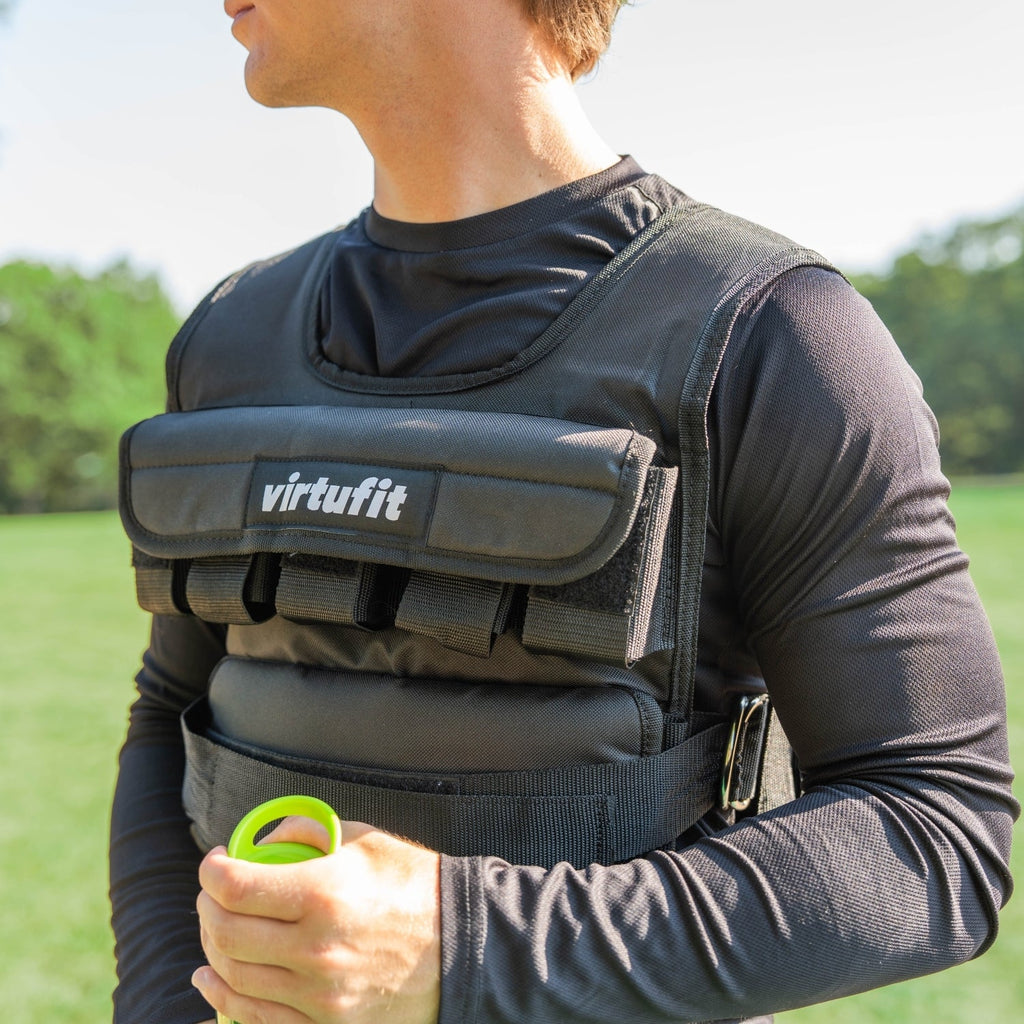 VirtuFit Verstellbares Gewichtsweste Pro - 10 kg - Schwarz