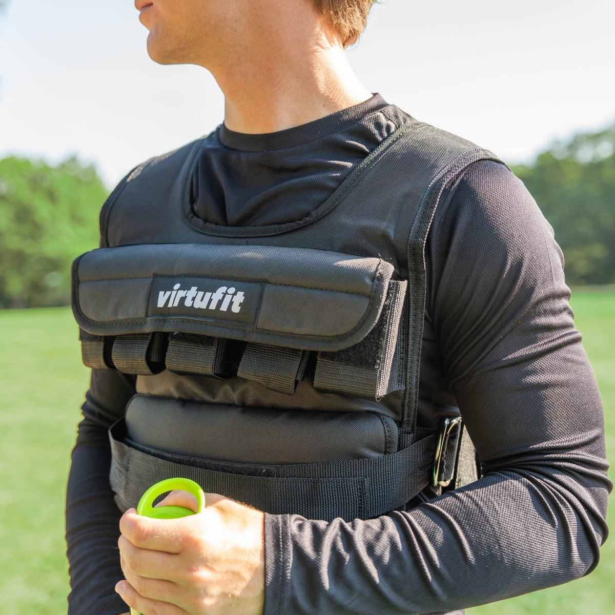 VirtuFit Verstellbares Gewichtsweste Pro - 10 kg - Schwarz