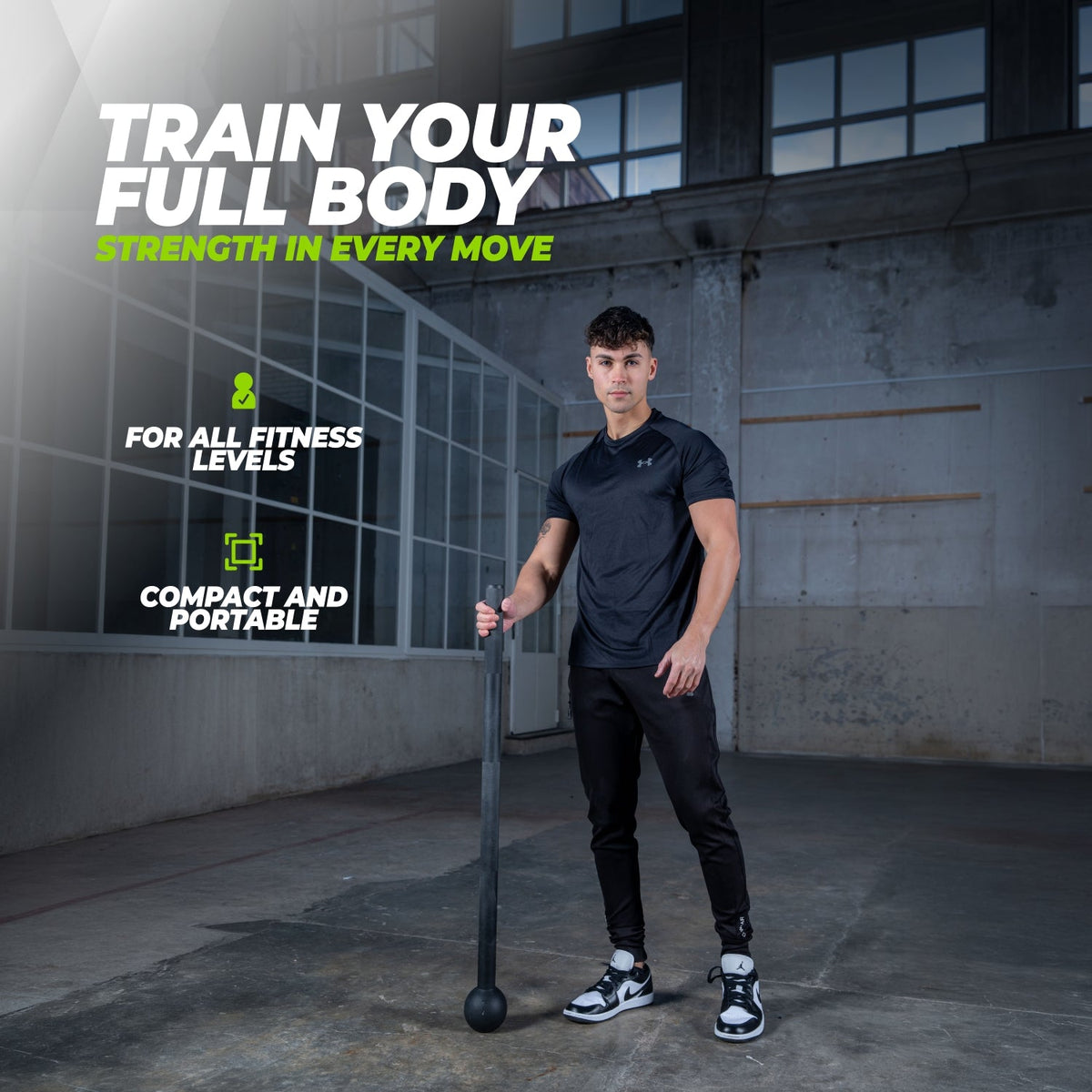 VirtuFit Macebell - Schwarz - 12 kg