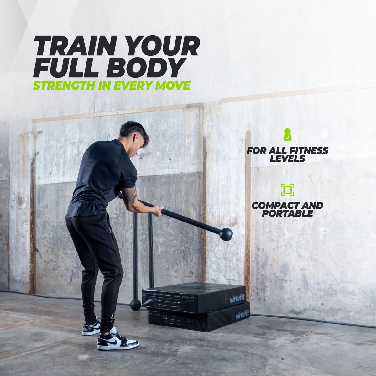 VirtuFit Macebell - Schwarz - 8 kg