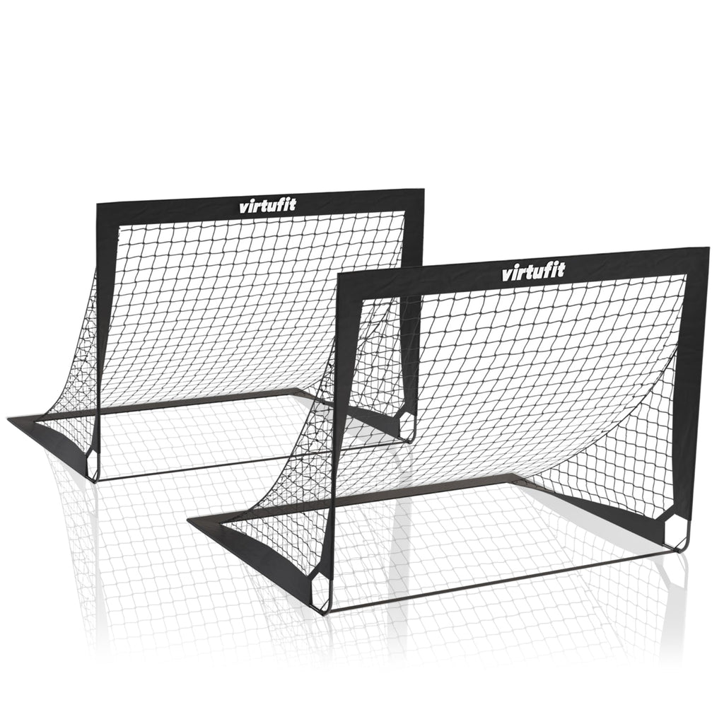VirtuFit Pop-Up Voetbaldoelen Set - Voetbalgoals - 120 x 90 cm - Zwart - Hoofdafbeelding