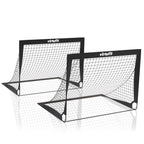 VirtuFit Pop-Up Voetbaldoelen Set - Voetbalgoals - 120 x 90 cm - Zwart - Hoofdafbeelding