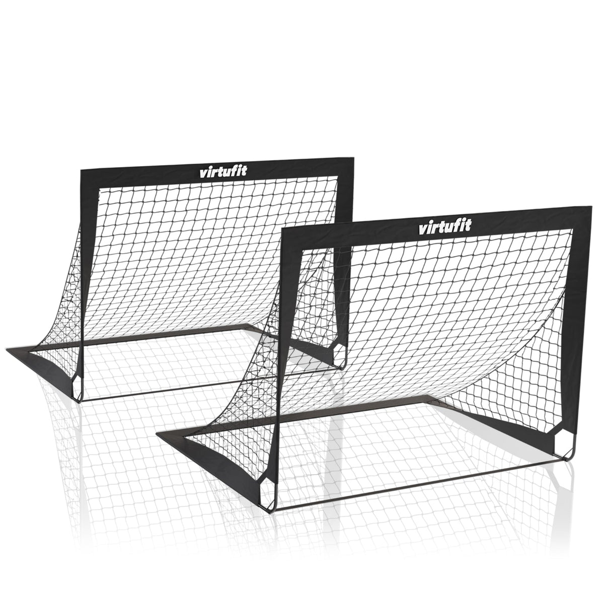 VirtuFit Pop-Up Voetbaldoelen Set - Voetbalgoals - 120 x 90 cm - Zwart - Hoofdafbeelding