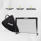 VirtuFit Pop-Up Voetbaldoelen Set - Voetbalgoals - 120 x 90 cm - Zwart - Detail