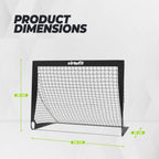 VirtuFit Pop-Up Voetbaldoelen Set - Voetbalgoals - 120 x 90 cm - Zwart - Afbeelding 5