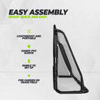 VirtuFit Fußballtor Pro mit Torwand - Fußballtor - 220 x 170 cm - Zweite Chance
