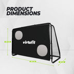 VirtuFit Fußballtor Pro mit Torwand - Fußballtor - 220 x 170 cm - Zweite Chance