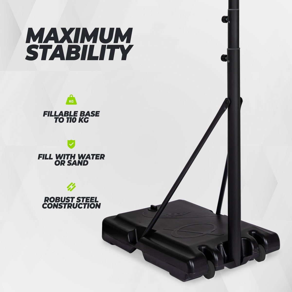 VirtuFit Verstelbare Basketbalpaal - 220 tot 305 cm - Afbeelding 7