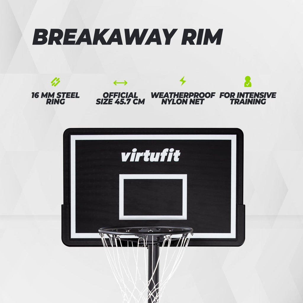 VirtuFit Verstelbare Basketbalpaal - 220 tot 305 cm - Afbeelding 6