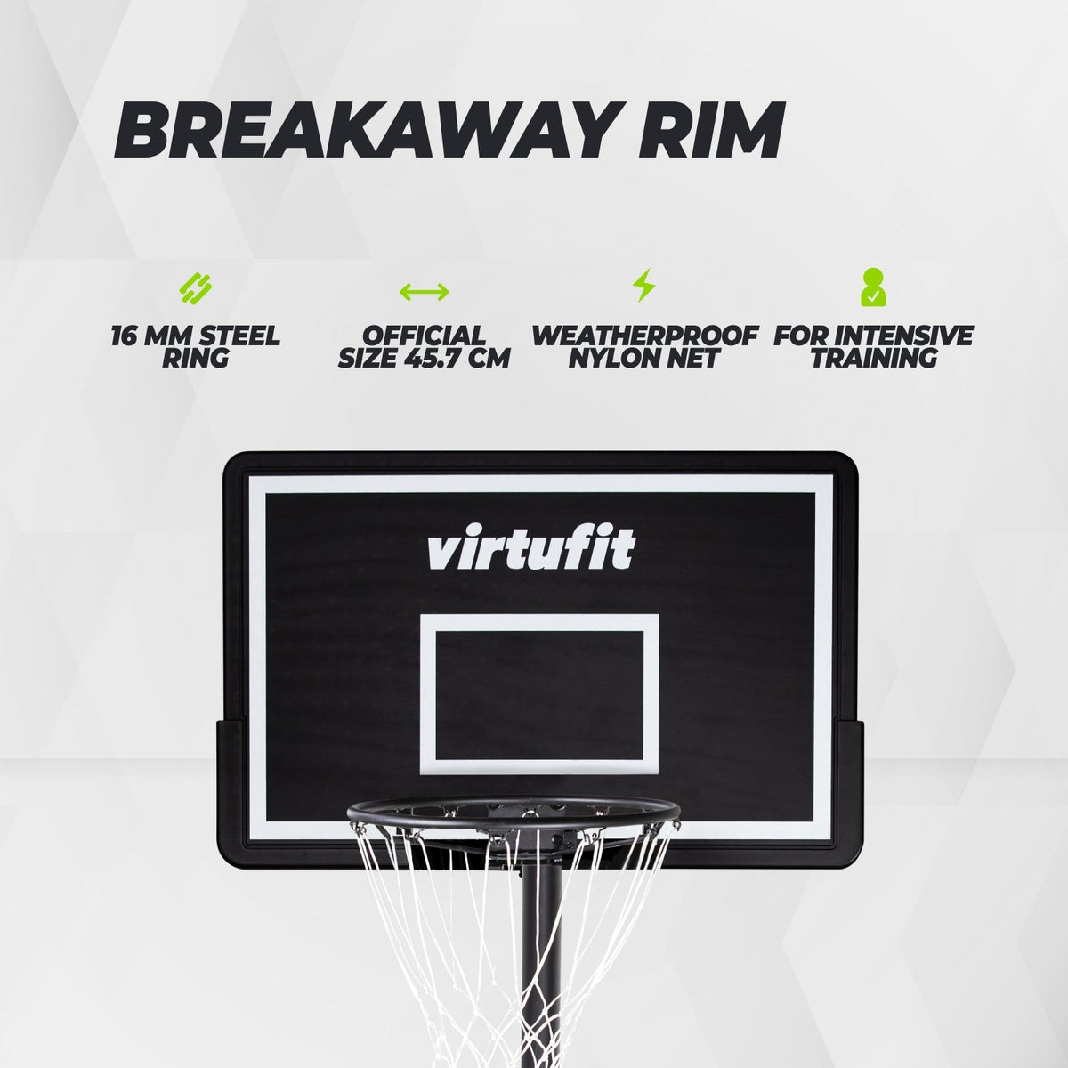 VirtuFit Verstelbare Basketbalpaal - 220 tot 305 cm - Afbeelding 6