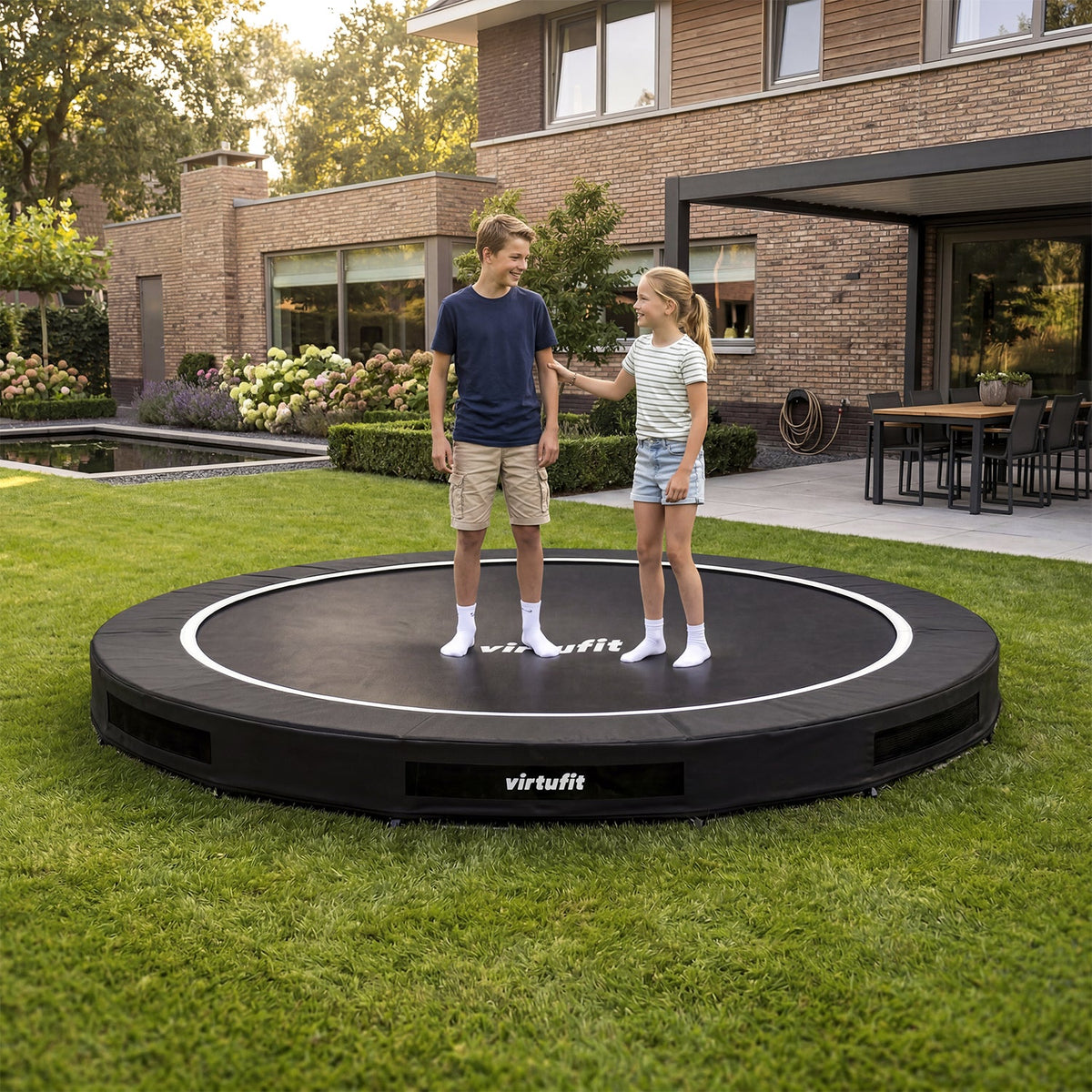 VirtuFit Inground Trampoline 305 cm - Zonder Veiligheidsnet - Aanzicht