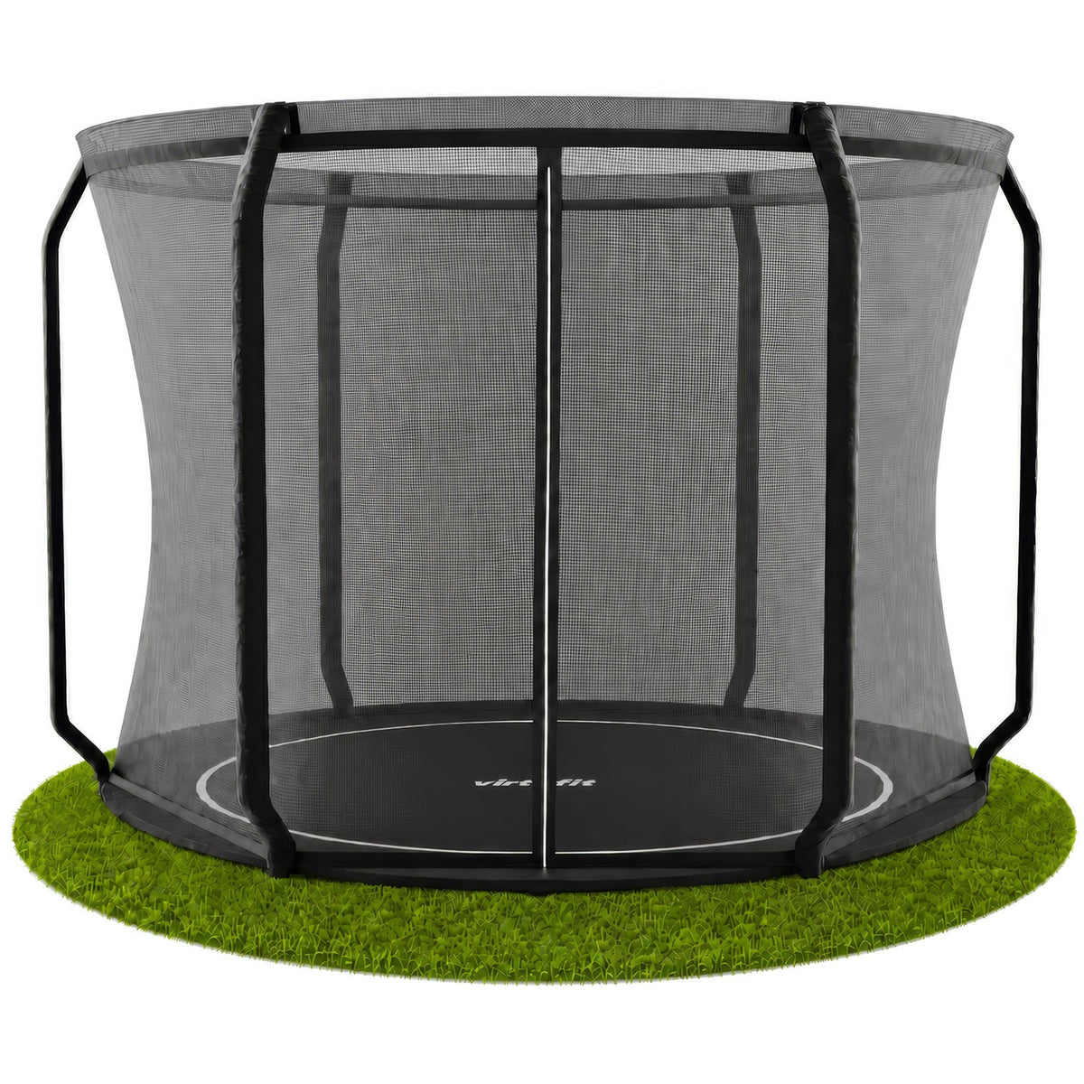 VirtuFit Groundlevel Trampolin 251 cm Inklusive Sicherheitsnetz