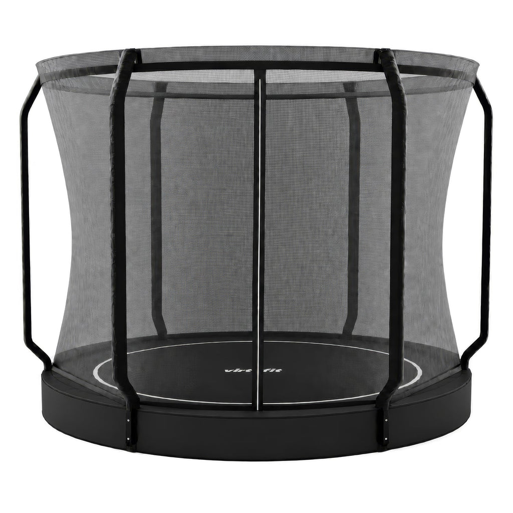 VirtuFit Groundlevel Trampolin 251 cm Inklusive Sicherheitsnetz