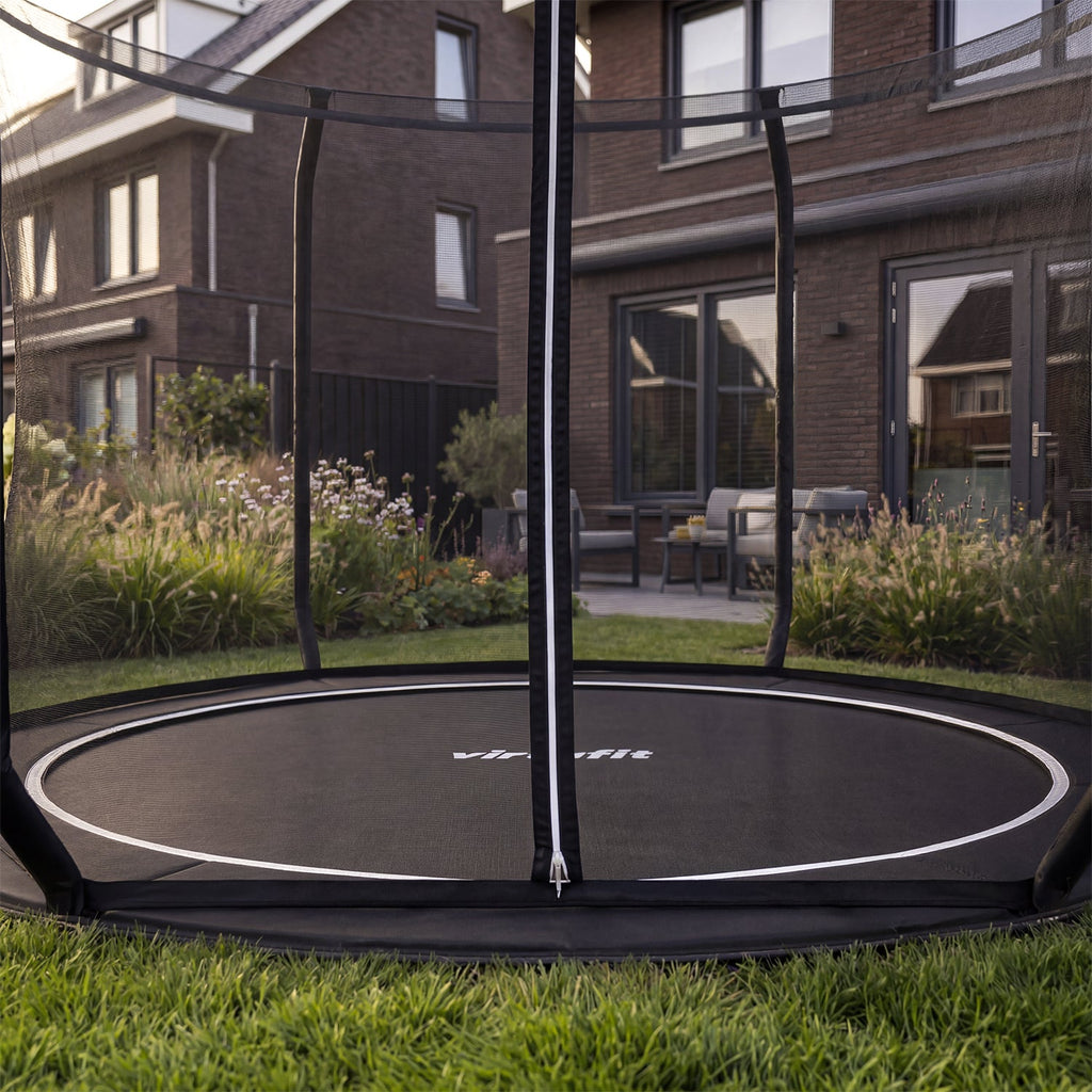 VirtuFit Groundlevel Trampolin 251 cm Inklusive Sicherheitsnetz