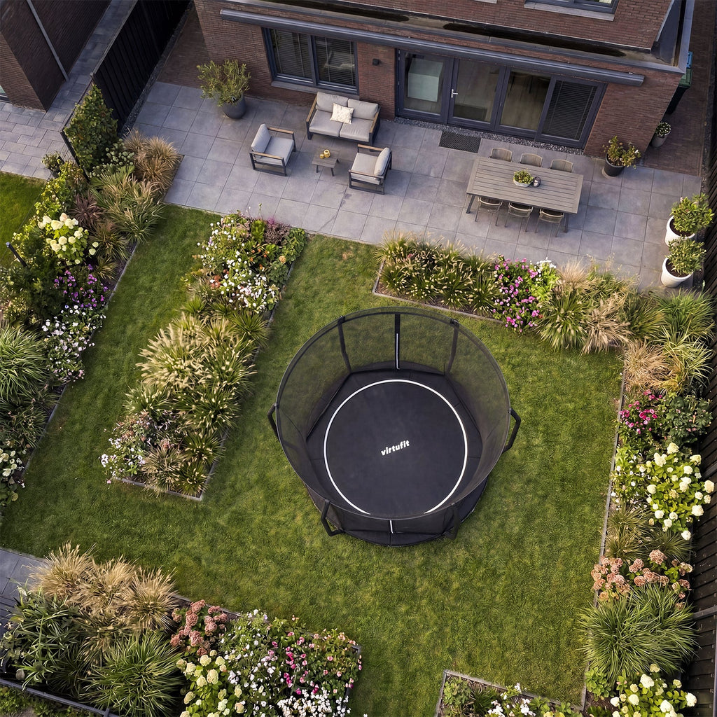 VirtuFit Groundlevel Trampolin 251 cm Inklusive Sicherheitsnetz