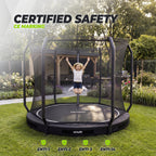VirtuFit Inground Trampoline 251 cm Inclusief Veiligheidsnet - In gebruik