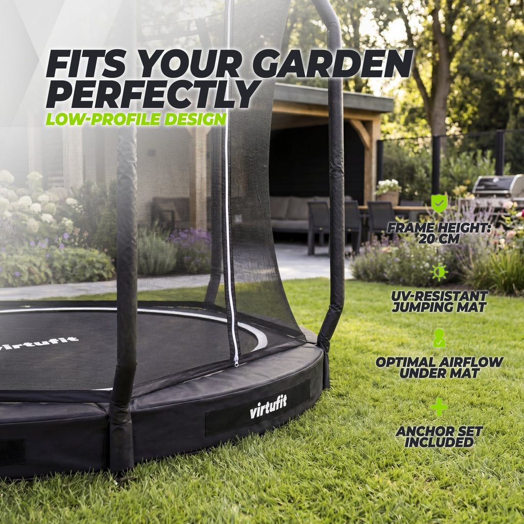 VirtuFit Inground Trampoline 251 cm Inclusief Veiligheidsnet - Detail