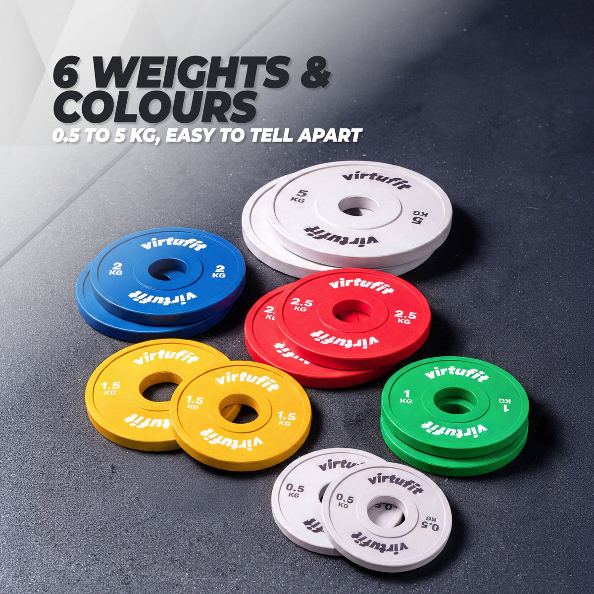 VirtuFit Olympische Fractional Plate - Hantelscheibe - Bumper Plate - 5 kg