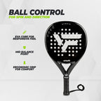 VirtuFit Hybrid Padel Schläger - Schwarz - Silber