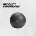 VirtuFit Anti-Burst Fitnessball Pro - Gymball - Swiss Ball - mit Pumpe - Schwarz - 45 cm