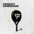 VirtuFit Hybrid Padel Schläger - Schwarz - Silber