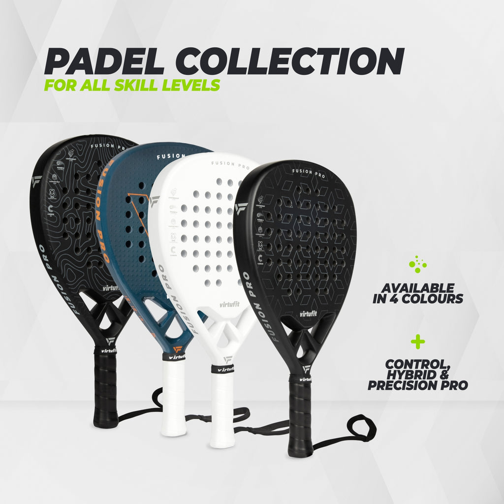 VirtuFit Fusion Pro Padel Racket - Schwarz - Silver