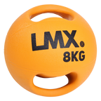 Lifemaxx LMX Medizinball - Double Handle Medicine Ball - 8 kg - Orange