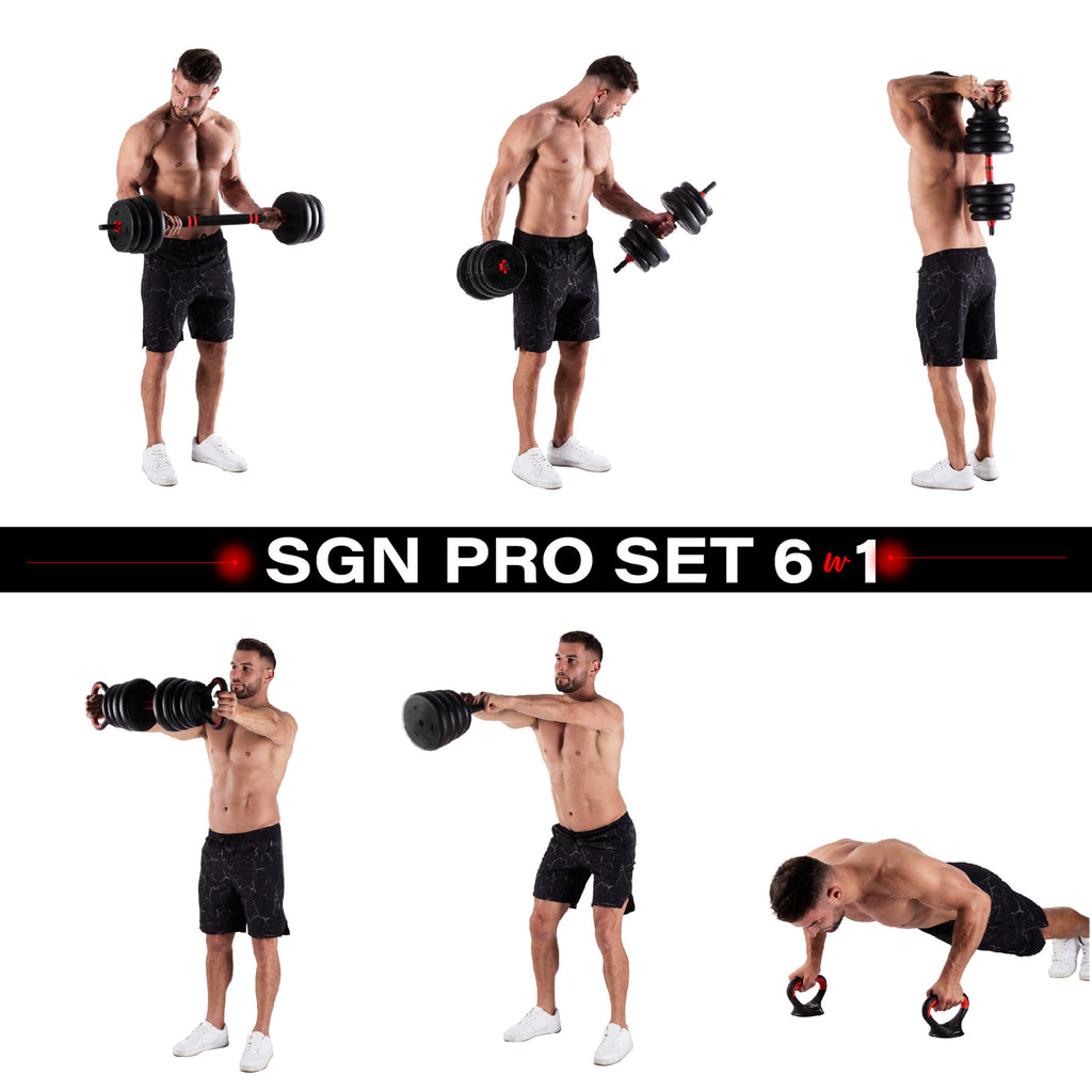 HMS 6-in-1 Krafttrainings-Set - 20 kg - Zweite Chance