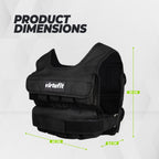 VirtuFit Verstellbares Gewichtsweste Pro - 10 kg - Schwarz