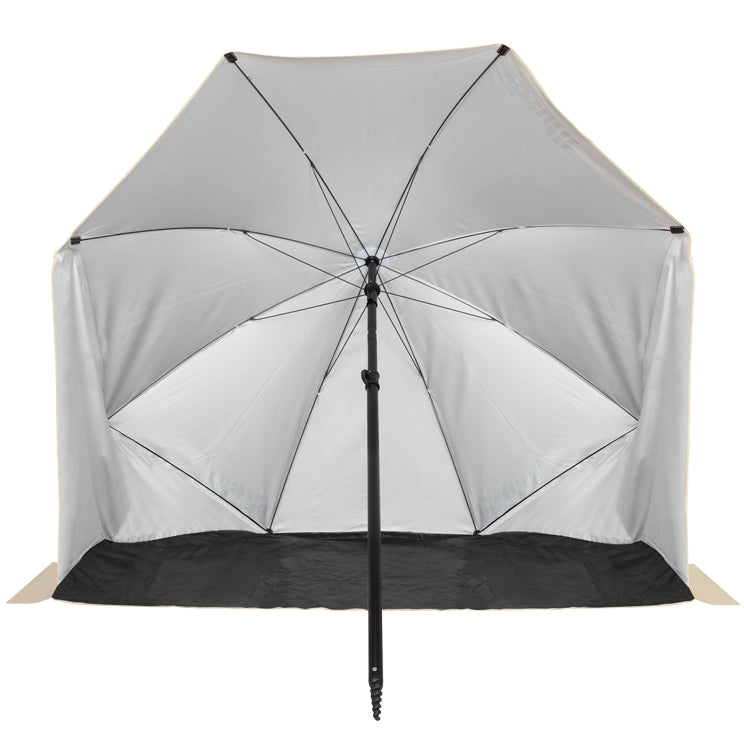 VirtuFit Strandsonnenschirm - Windschutz - 180 cm - Beige - Zweite Chance