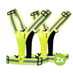 VirtuFit Reflektierende Sicherheitsweste mit LED - Lauflichter - Set von 2
