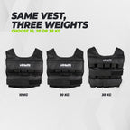 VirtuFit Verstellbares Gewichtsweste Pro - 10 kg - Schwarz