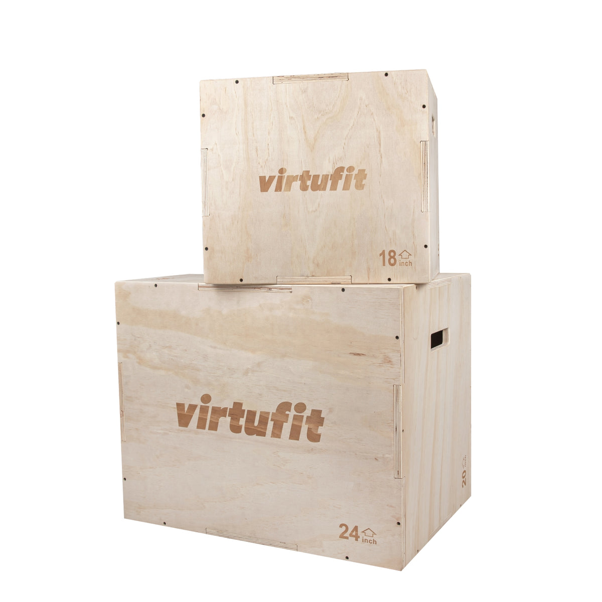 VirtuFit Holz Plyo Box 3-in-1 - Groß - 50 x 60 x 75 cm