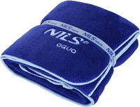 NILS Aqua Microvezel Badstof Handdoek - Donkerblauw - 160 x 80 cm - Hoofdafbeelding