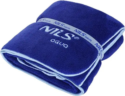 NILS Aqua Microvezel Badstof Handdoek - Donkerblauw - 160 x 80 cm - Hoofdafbeelding